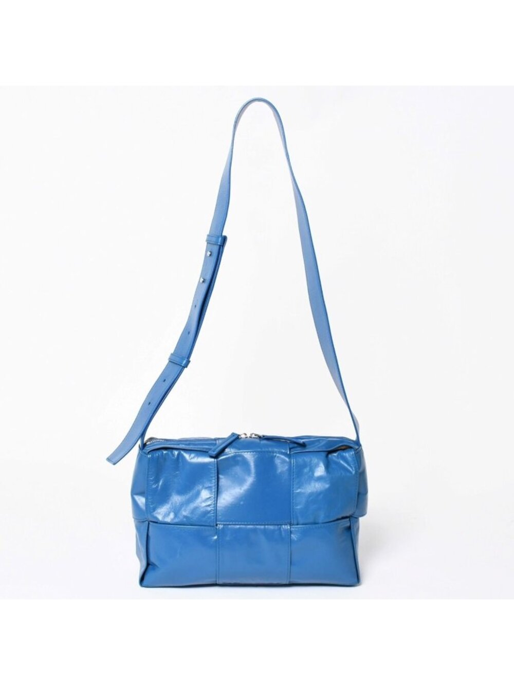 Bottega Veneta Arco Camera Bag Calfskin Leather Blue